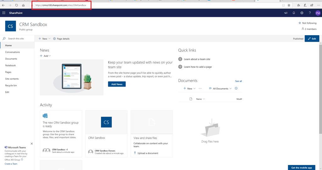 Creating A Sandbox Sharepoint Site